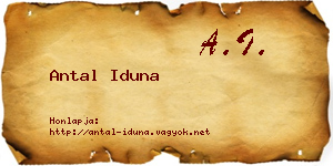 Antal Iduna névjegykártya